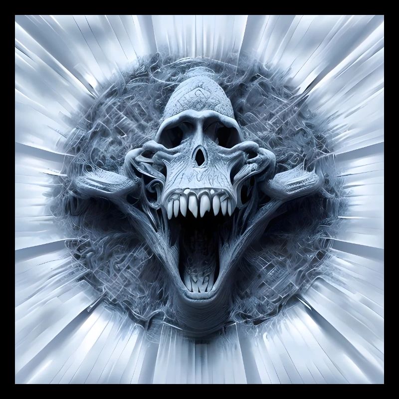 Affenschädel, Crâne de singe, Schädel, Art numérique