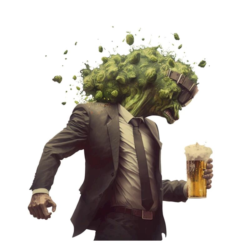 Hops head explosion by craft beer enjoyment