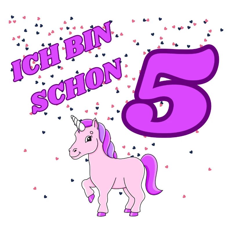 ICH BIN SCHON 5 Geburtstag Einhorn