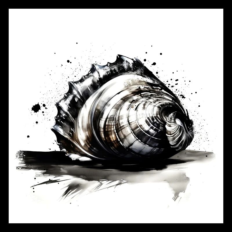 Illustration élégante de la coquille