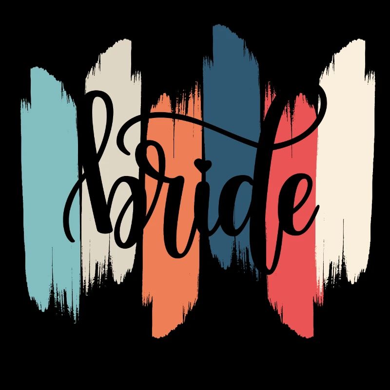 Die Retro-Regenbogenbraut