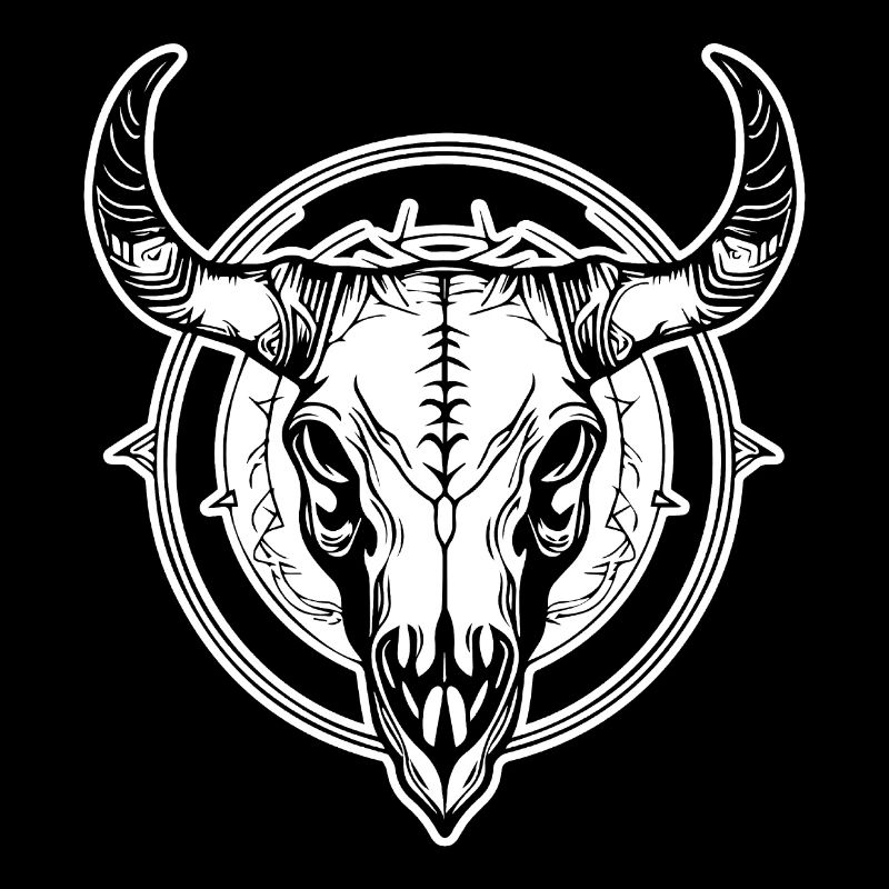 Crâne de vache Boho