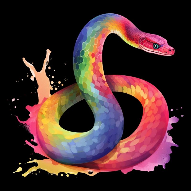 Couleurs de la fierté arc-en-ciel de serpent
