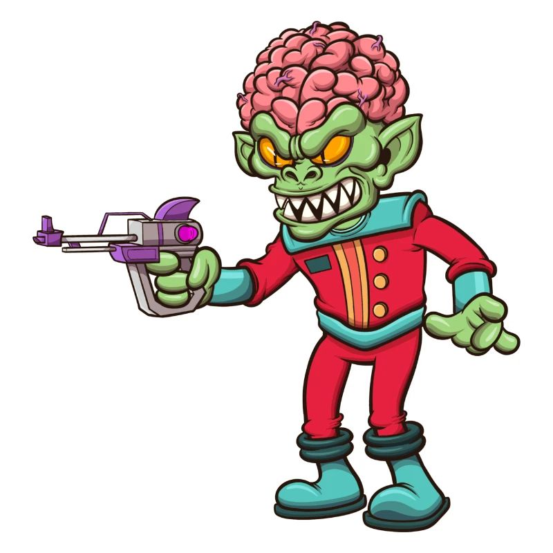Evil Alien With Space Gun