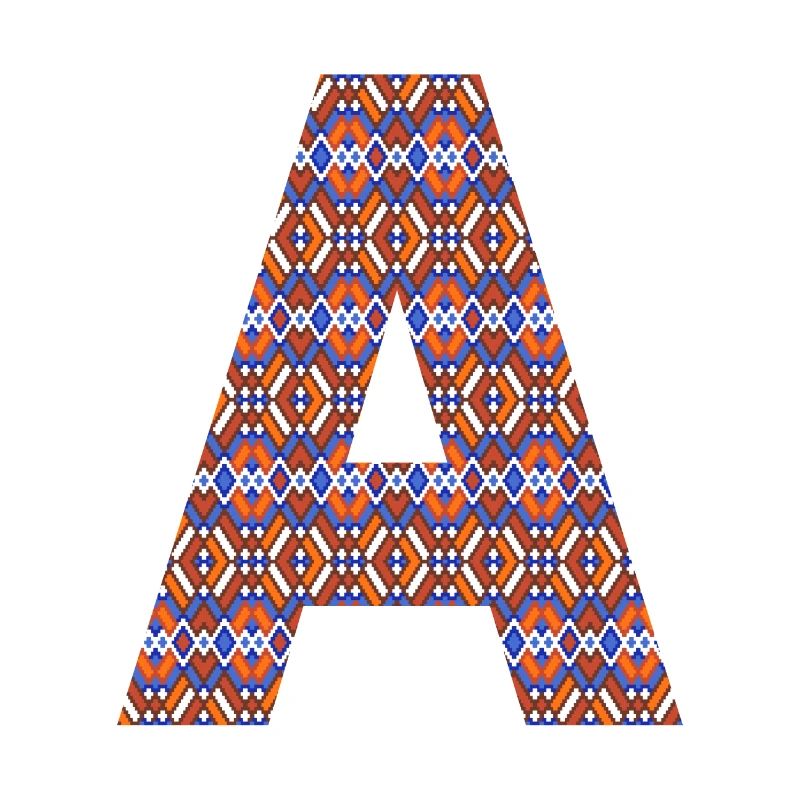 Monogram Letter A- geometric pattern
