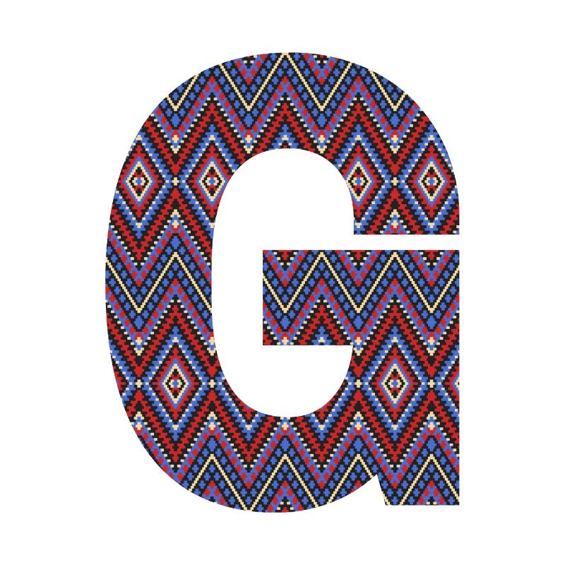 Monogram Letter G- geometric pattern