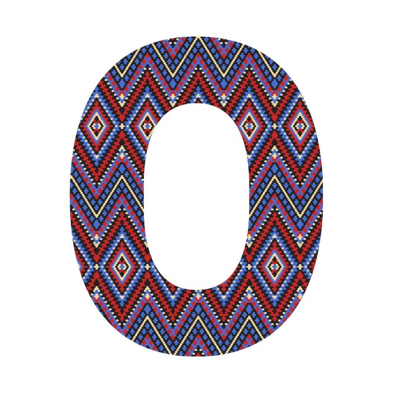 Monogram Letter O- geometric pattern