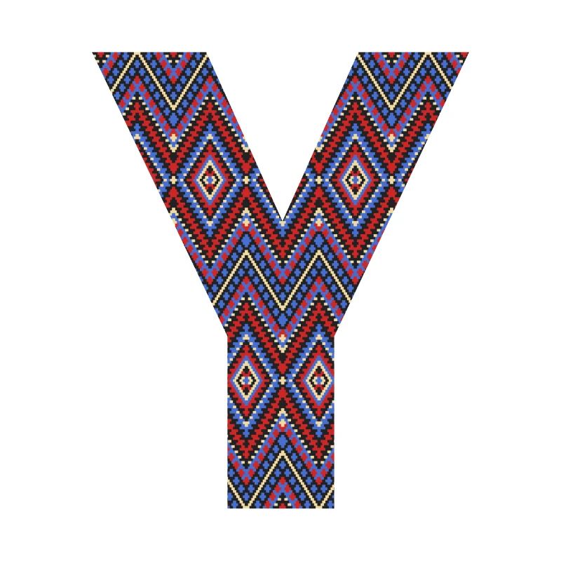 Monogram Letter Y- geometric pattern
