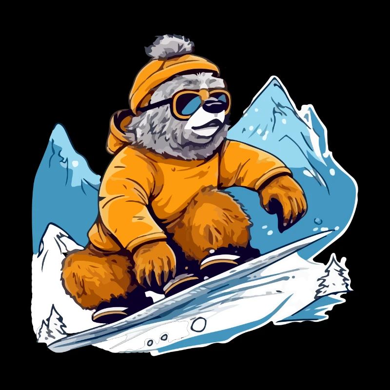 Kiki snowboarding