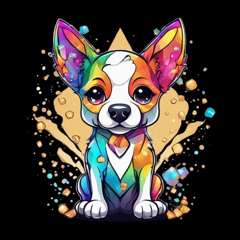 Chien coloré mignon
