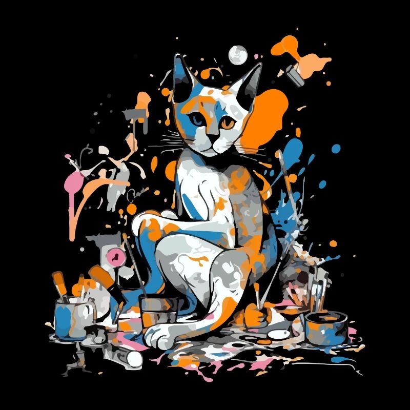 Miko the painter cat