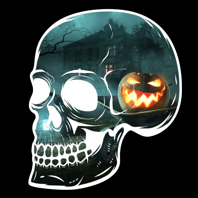 Skull terrifying vision