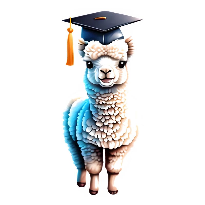 Bachelor Absolvent Alpaka Studium Schulabschluss