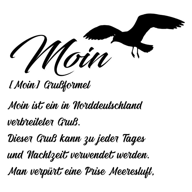 Moin Definiton Geschenk Idee mit Möwe