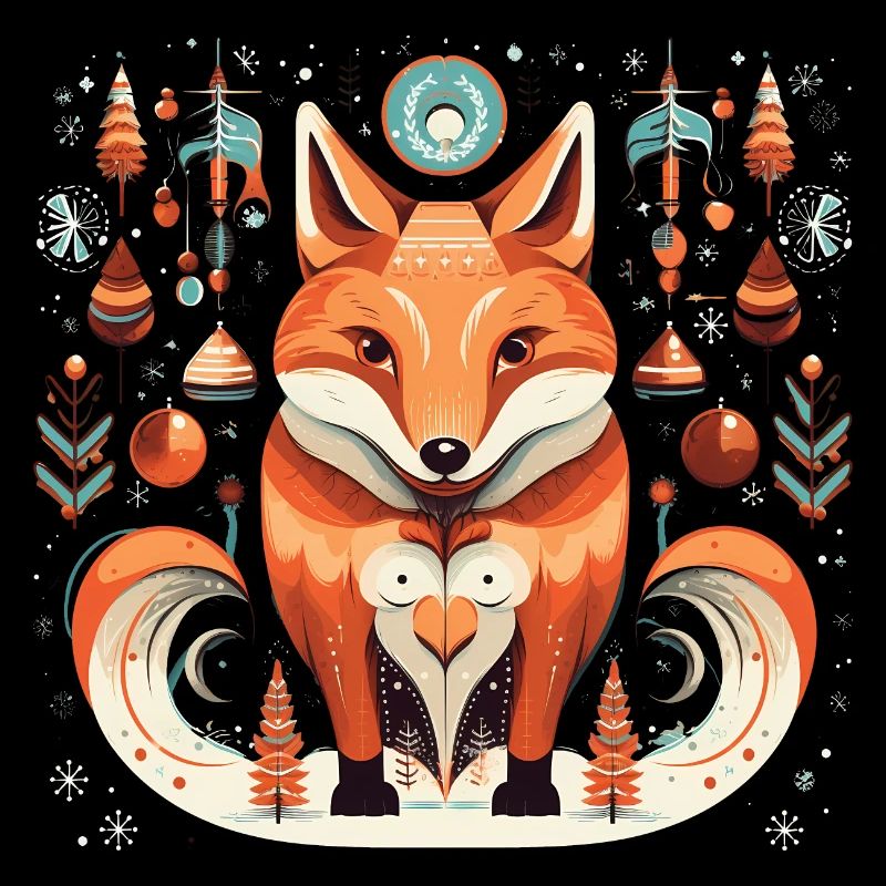 Fox With Autumn elements, Love Foxes