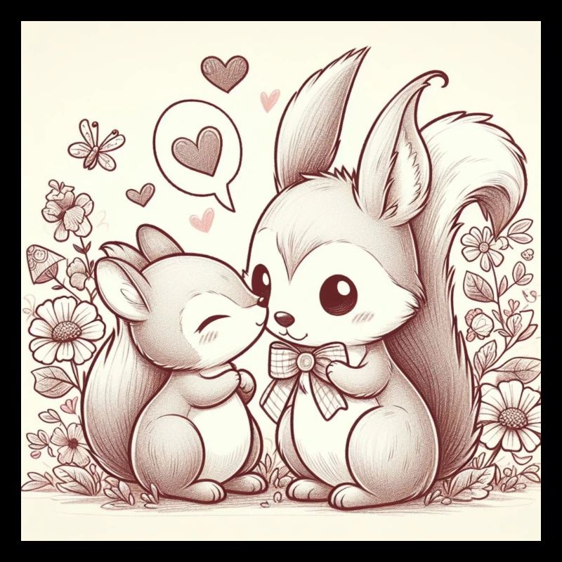 Eichhörnchen Liebe