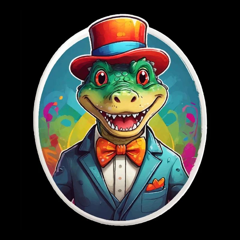 Funny Comic Crocodile