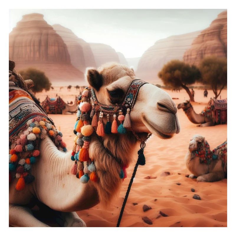 echtes Kamel in der Wüste A5