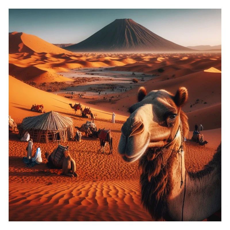 echtes Kamel in der Wüste A8