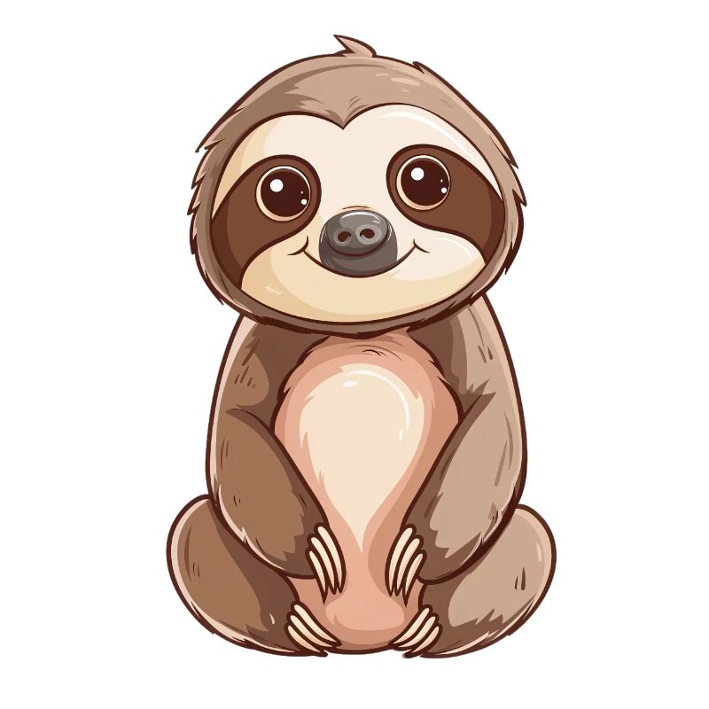 Cute Smiling Sloth Sticker