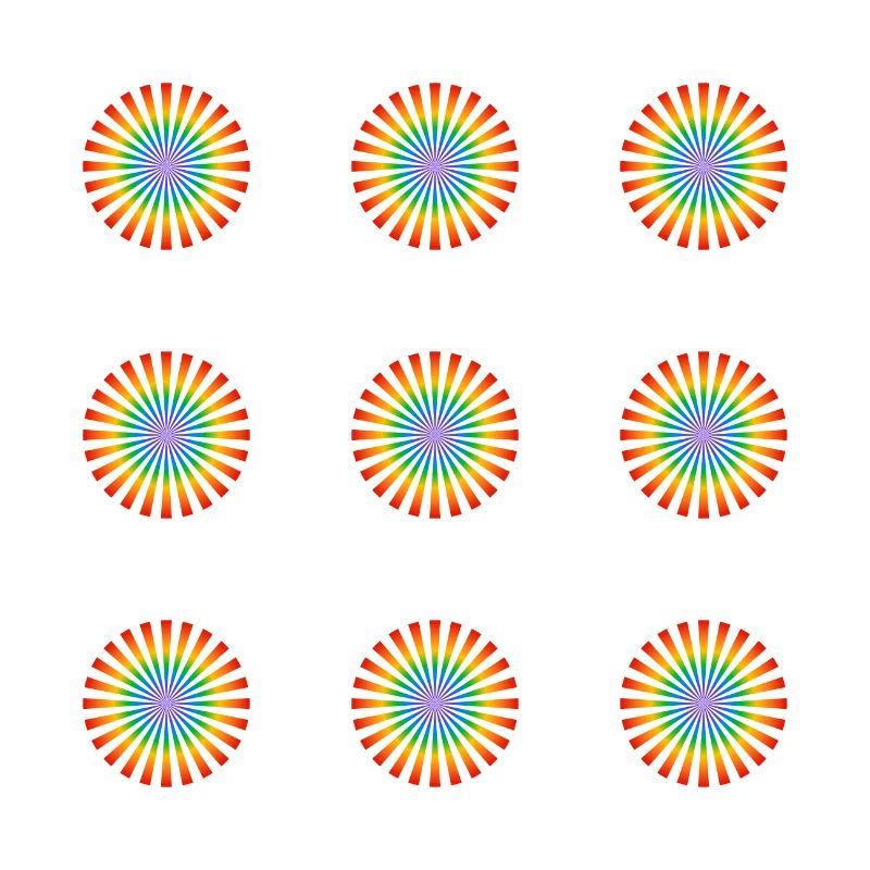 Fleurs arc-en-ciel