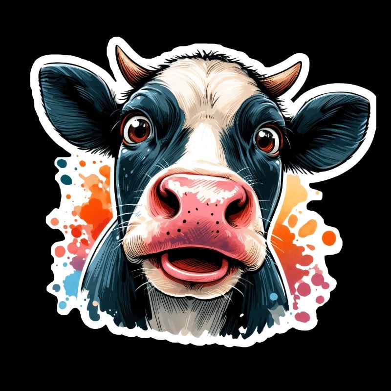 Vache émerveillée