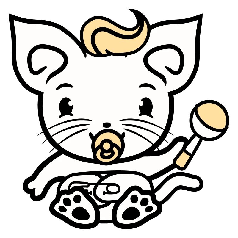 Baby Cat Cute Pacifier Kitten Rattle Child