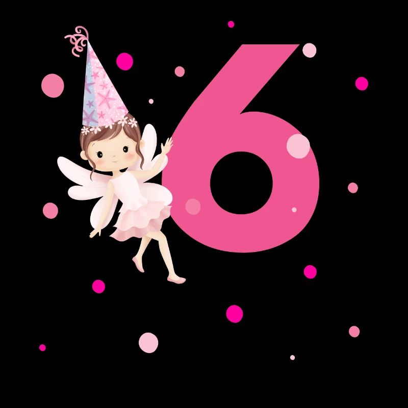 6e anniversaire fée rose