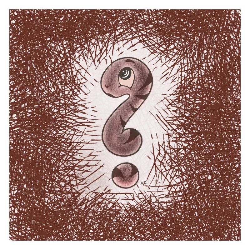 Mignon Point d’interrogation Serpent Brun