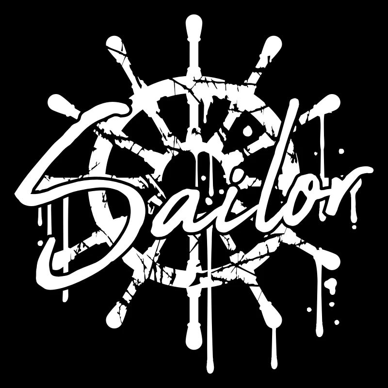 Sailor Ship Steering Wheel Graffiti Drop Sailing
