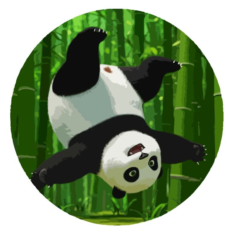 Panda faisant un saut périlleux