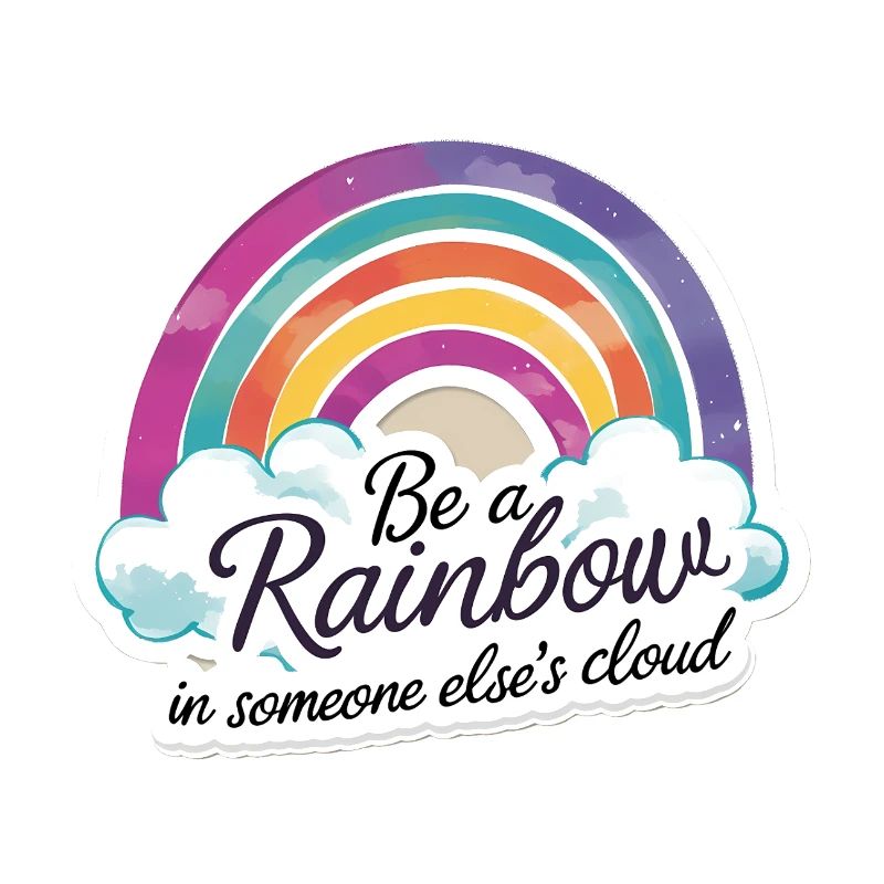 Sei ein Regenbogen in der Wolke eines anderen Bunten