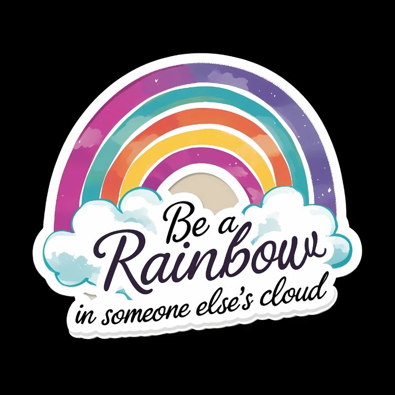 Sei ein Regenbogen in der Wolke eines anderen Bunten