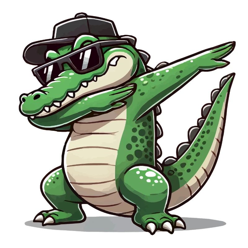crocodile bande dessinée dabbing