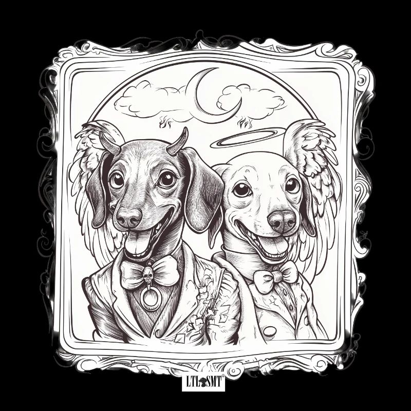 Devil vs. Angel Dachshund