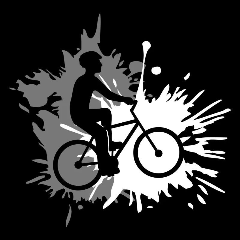Blob Drop Splashes Couleur Conduite Vélo Silho
