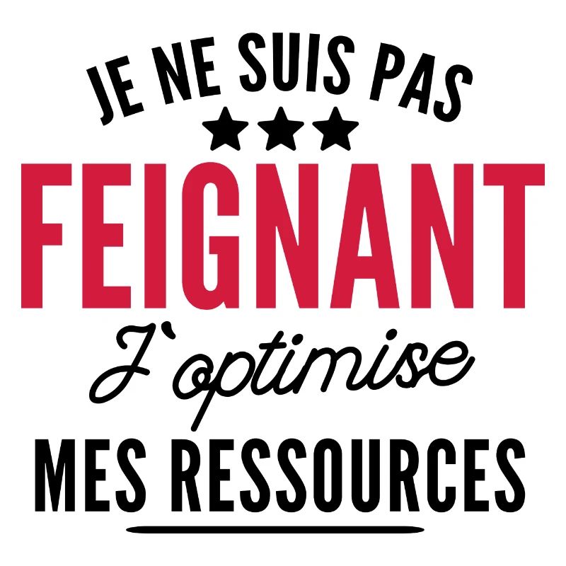 je ne suis pas feignant j optimise mes ressources