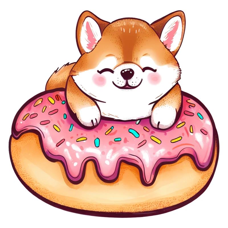 Le doux délice de beignets géant de Shiba Inu