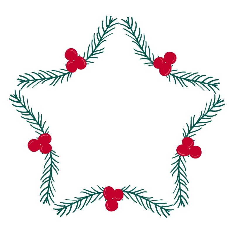 Weihnachtskranz in Sternform