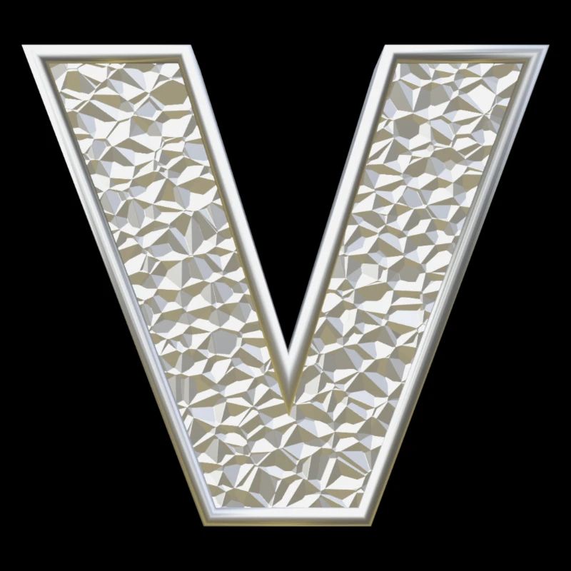 V, letter, initial, monogram,