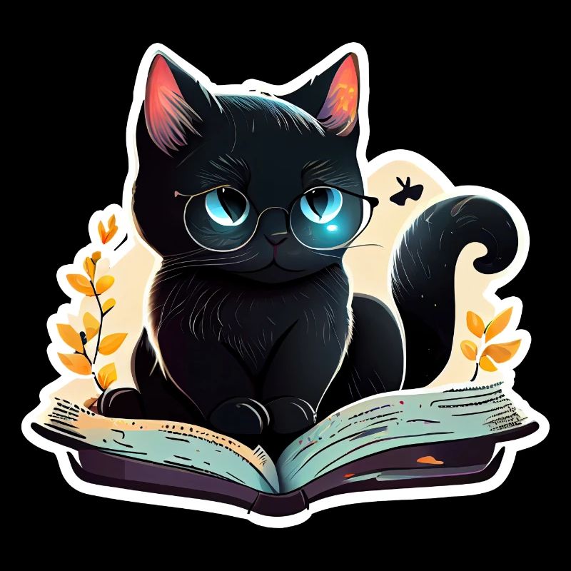 Chat noir mignon