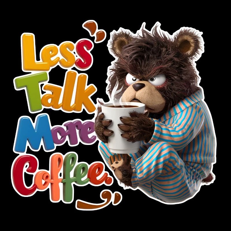 ours et café - moins de bavardage plus de café