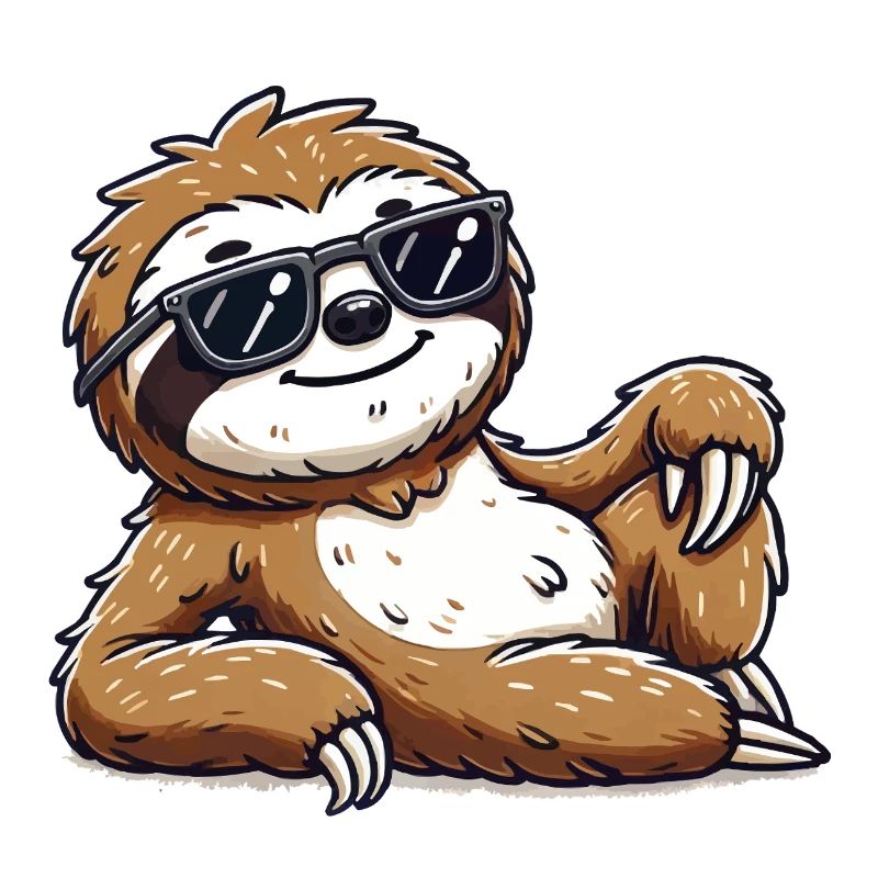 faultier sonnenbrille cool