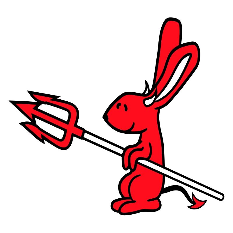 Bunny Devil Demon Evil Satan Hell Trident Costume