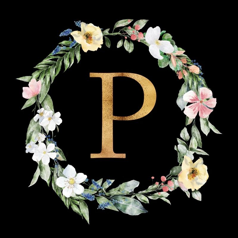 Customizable Monogram Watercolour Floral P