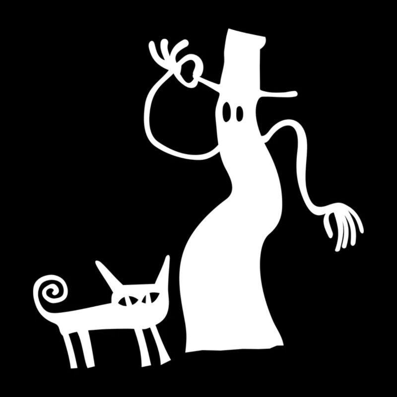 Witch with cat