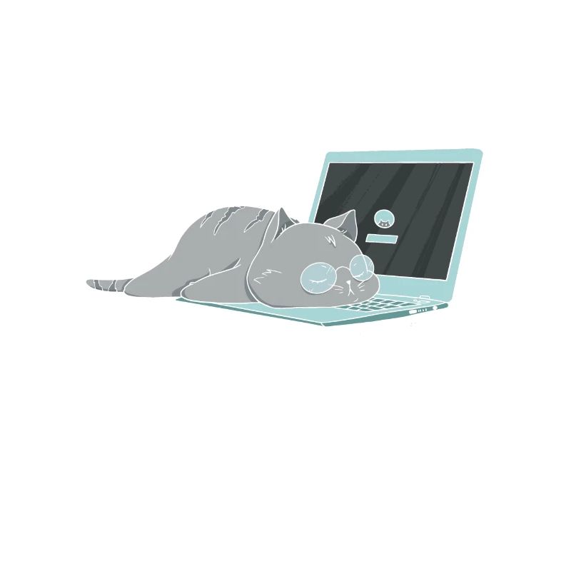 I Work On Computers Cat Computer Science Kitten