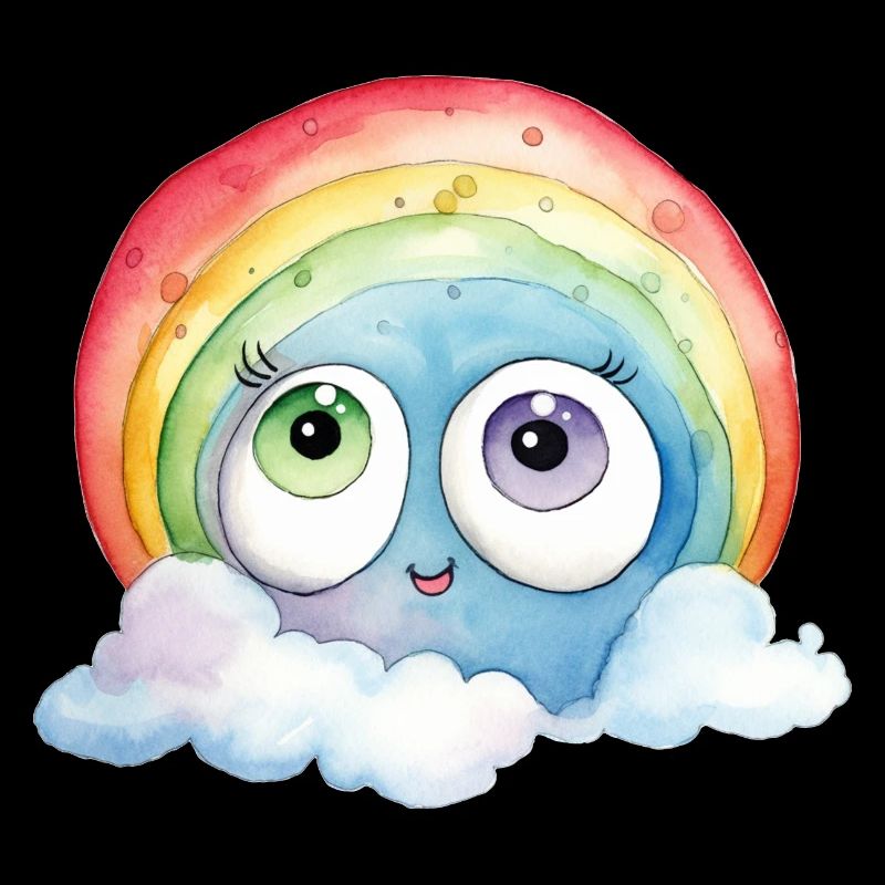 Rainbow Watercolor Drawing