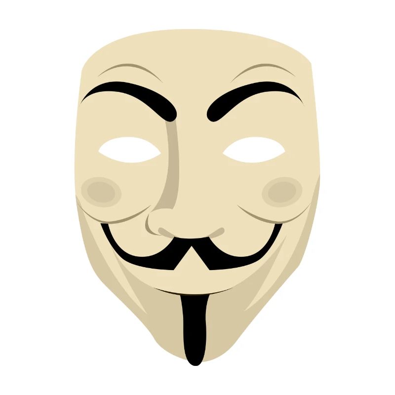 Mr. Anonymous Maske Computer Hacker
