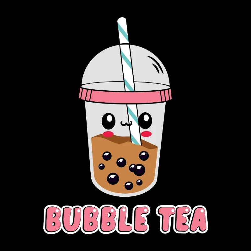 Un drôle de Kawaii Face Boba Tea Bubble Tea